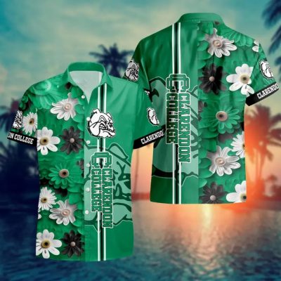 Clarendon College Flower Aloha Hawaiian Shirt, NCAA Hawaiian Shirt
