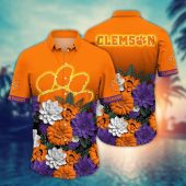 Clemson Tigers NCAA Flower Aloha Hawaiian Shirt 11, NCAA Hawaiian Shirt