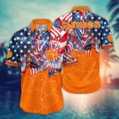 Clemson Tigers NCAA Flower Aloha Hawaiian Shirt 9, NCAA Hawaiian Shirt