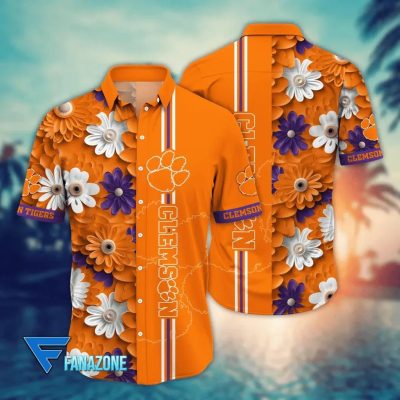 Clemson Tigers Style Hot Trending Summer NCAA Flower Aloha Hawaiian Shirt, NCAA Hawaiian Shirt
