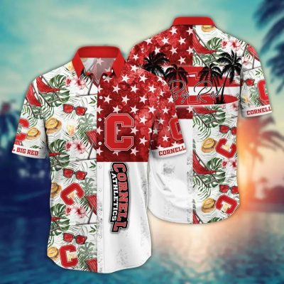 Cornell Big Red NCAA Flower Aloha Hawaiian Shirt 10, NCAA Hawaiian Shirt