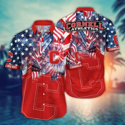 Cornell Big Red NCAA Flower Aloha Hawaiian Shirt 12, NCAA Hawaiian Shirt