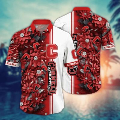 Cornell Big Red NCAA Flower Aloha Hawaiian Shirt 3, NCAA Hawaiian Shirt