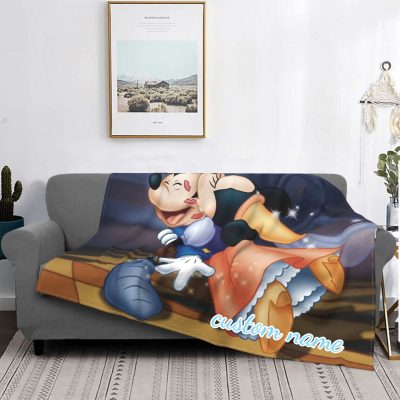 Custom Name Blanket Disney Mickey Mouse Personalized Blankets Birthday Gift Customized DIY - Musicdope90s