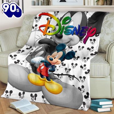 Cute Mickey Disney Fleece Blanket Gift For Fan - Musicdope90s