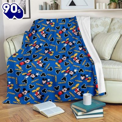 Cute Pattern Mickey Disney Fleece Blanket Gift For Fan - Musicdope90s