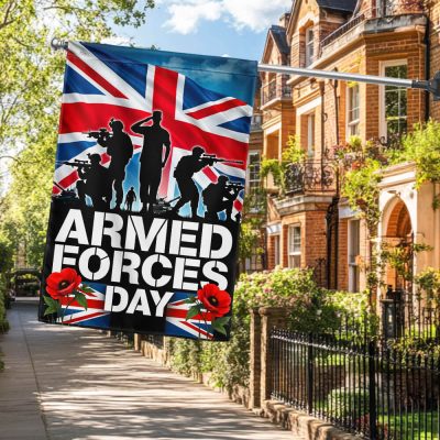 Armed Forces Day Union Jack Veteran Flag MLN5440TNB - Flagwix