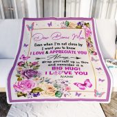 Dear Bonus Mom Blanket From Stepdaughter It A Big Hug Butterfly Rose Personalized Blanket For Mom Mother S Day Gifts Blanket 2 Omniro.jpg - demo10