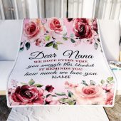 Dear Nana Blanket From Granddaughter Grandson We Hope Every Time Rose Floral Personalized Blanket For Mom Mother S Day Gifts Blanket 2 Hjomka.jpg - demo10