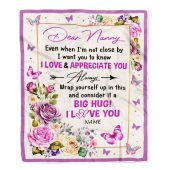 Dear Nanny Blanket From Kids It A Big Hug Butterfly Rose Personalized Blanket For Mom Mother S Day Gifts Blanket 1 Swidbx.jpg - demo10