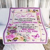 Dear Oma Blanket From Granddaughter Grandson It A Big Hug Butterfly Rose Personalized Blanket For Mom Mother S Day Gifts Blanket 2 Xuypcy.jpg - demo10
