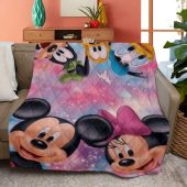 Disney Characters Quilt Blanket Bedding Set, Funny Disney Characters Mickey Minnie Pluto Donald Art Quilt Blanket Bedding Set - Musicdope90s