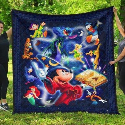 Disney Mickey Minnie Mouse And Friend Quilt Blanket Bedding Set - Musicdope90s