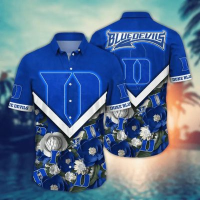 Duke Blue Devils NCAA Flower Aloha Hawaiian Shirt 5, NCAA Hawaiian Shirt