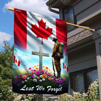 FLAGWIX Canada Veteran Memorial Lest We Forget Flag MLN2808F - Flagwix FLAGWIX Canada Veteran Memorial Lest We Forget Flag MLN2808F - Flagwix