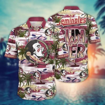Florida State Seminoles NCAA Flower Aloha Hawaiian Shirt 9, NCAA Hawaiian Shirt