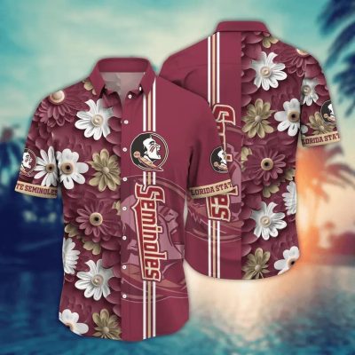 Florida State Seminoles Style Hot Trending Summer NCAA Flower Aloha Hawaiian Shirt, NCAA Hawaiian Shirt