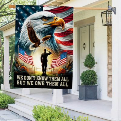 Memorial Day FLAGWIX Veteran Patriot Eagle Flag We Don't Know Them All But We Owe Them All Flag MLN2764F - Flagwix