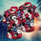 Georgia Bulldogs NCAA Aloha Hawaiian Shirt, NCAA Hawaiian Shirt