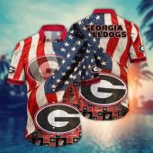 Georgia Bulldogs NCAA Flower Aloha Hawaiian Shirt 10, NCAA Hawaiian Shirt