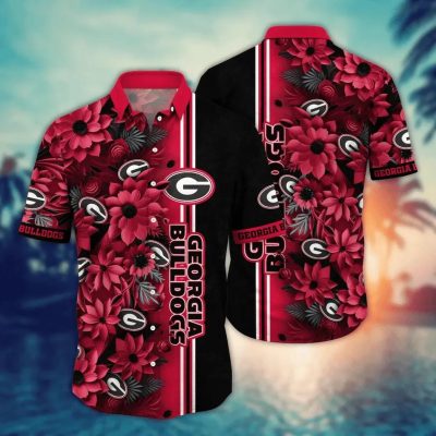 Georgia Bulldogs NCAA Flower Aloha Hawaiian Shirt 3, NCAA Hawaiian Shirt