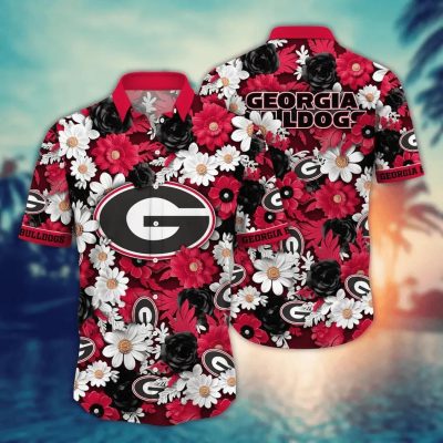 Georgia Bulldogs NCAA Flower Aloha Hawaiian Shirt 6, NCAA Hawaiian Shirt