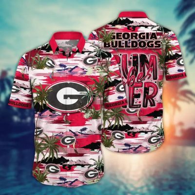 Georgia Bulldogs NCAA Flower Aloha Hawaiian Shirt 7, NCAA Hawaiian Shirt
