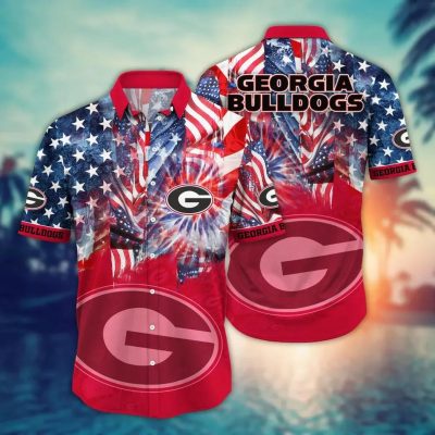 Georgia Bulldogs NCAA Flower Aloha Hawaiian Shirt 8, NCAA Hawaiian Shirt