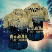 Georgia Tech Yellow Jackets Aloha Hawaiian Shirt, NCAA Hawaiian Shirt