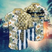 Georgia Tech Yellow Jackets NCAA Flower Aloha Hawaiian Shirt 10, NCAA Hawaiian Shirt