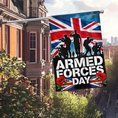 Armed Forces Day Union Jack Veteran Flag MLN5440TNB - Flagwix