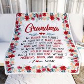 Grandma Blanket From Grandkids Grandson Granddaughter We Hugged This Blanket Personalized Blanket For Mom Mother S Day Gifts Blanket 2 Zigdr4.jpg - demo10