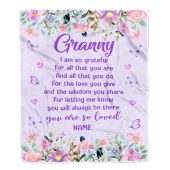 Granny Blanket From Granddaughter Grandson Floral Butterfly Love You Give Personalized Blanket For Mom Mother S Day Gifts Blanket 1 Nrh7ez.jpg - demo10