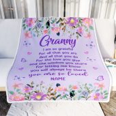 Granny Blanket From Granddaughter Grandson Floral Butterfly Love You Give Personalized Blanket For Mom Mother S Day Gifts Blanket 2 Ohobts.jpg - demo10