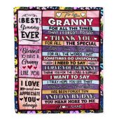 Granny Blanket From Granddaughter Grandson Thank You For The Love Personalized Blanket For Mom Mother S Day Gifts Blanket 1 T6t2bk.jpg - demo10