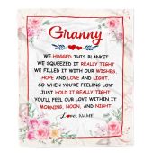 Granny Blanket From Grandkids Granddaughter Grandson We Hugged This Blanket Floral Personalized Blanket For Mom Mother S Day Gifts Blanket 1 Ctsftj.jpg - demo10