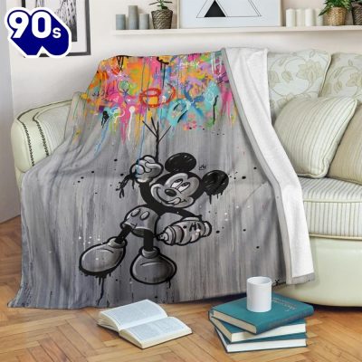 Graphic Mickey Disney Fleece Blanket Gift For Fan - Musicdope90s