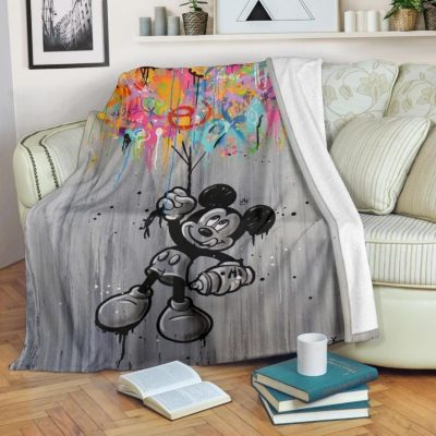 Graphic Mickey Disney Fleece Blanket Gift For Fan, Premium Comfy Sofa Throw Blanket Gift - Musicdope90s