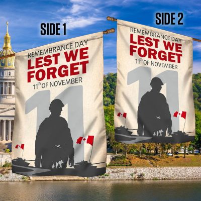 Remembrance Day Canada Lest We Forget 11th of November Flag TQN1878F - Flagwix