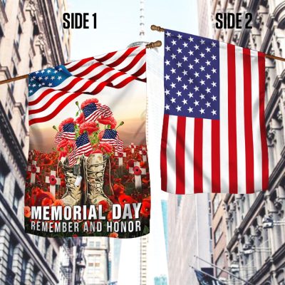 Memorial Day Veteran Remember and Honor American Two-Sided Flag TPT793F - Flagwix