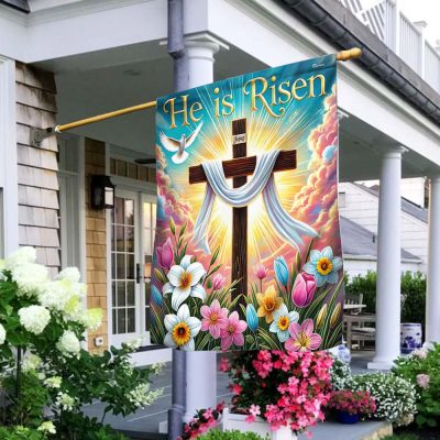 Easter Cross He Is Risen Flag MLN5332DNV - Flagwix
