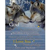 I Love My Wife Forever Always Once Upon A Time Wolf Couple Valentines Day Gift Blanket From Husband White Fleece Blanket Blankets For Mothers Day 1 Cyoub0.jpg - demo10