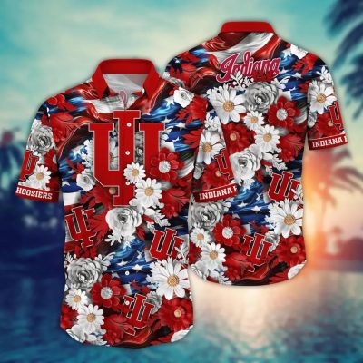 Indiana Hoosiers NCAA Aloha Hawaiian Shirt 1, NCAA Hawaiian Shirt