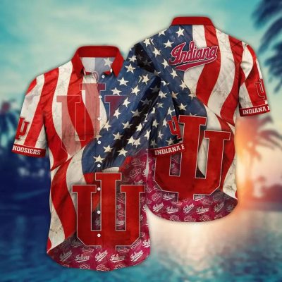 Indiana Hoosiers NCAA Flower Aloha Hawaiian Shirt 10, NCAA Hawaiian Shirt