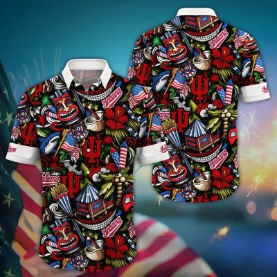 Indiana Hoosiers NCAA Flower Aloha Hawaiian Shirt 14, NCAA Hawaiian Shirt