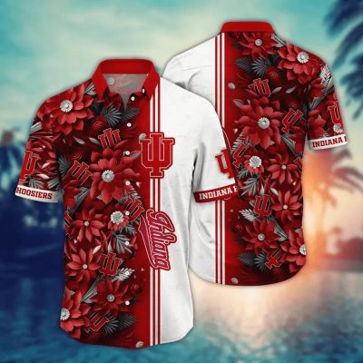 Indiana Hoosiers NCAA Flower Aloha Hawaiian Shirt 3, NCAA Hawaiian Shirt