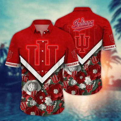 Indiana Hoosiers NCAA Flower Aloha Hawaiian Shirt 4, NCAA Hawaiian Shirt