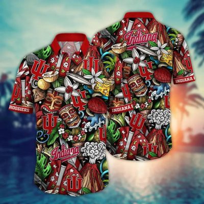 Indiana Hoosiers NCAA Flower Aloha Hawaiian Shirt 6, NCAA Hawaiian Shirt