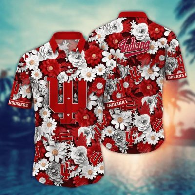 Indiana Hoosiers NCAA Flower Aloha Hawaiian Shirt 8, NCAA Hawaiian Shirt