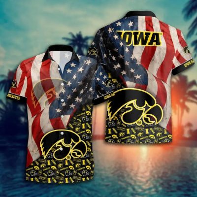 Iowa Hawkeyes Style Hot Trending Summer Flower Aloha Hawaiian Shirt, NCAA Hawaiian Shirt